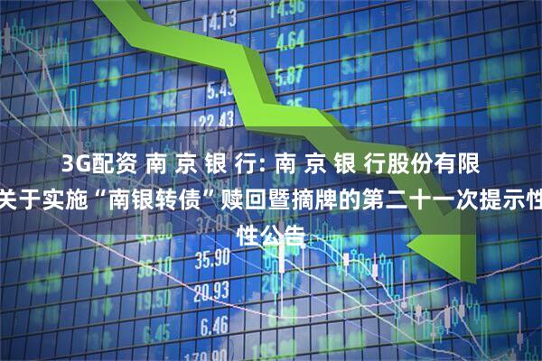 3G配资 南 京 银 行: 南 京 银 行股份有限公司关于实施“南银转债”赎回暨摘牌的第二十一次提示性公告